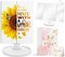 Sunflower Gifts for Women, Mothers Day Sunflower Gifts for Girl Lover, Yellow Makeup Mirror with Lights, Yellow Flower Butterfly Decor